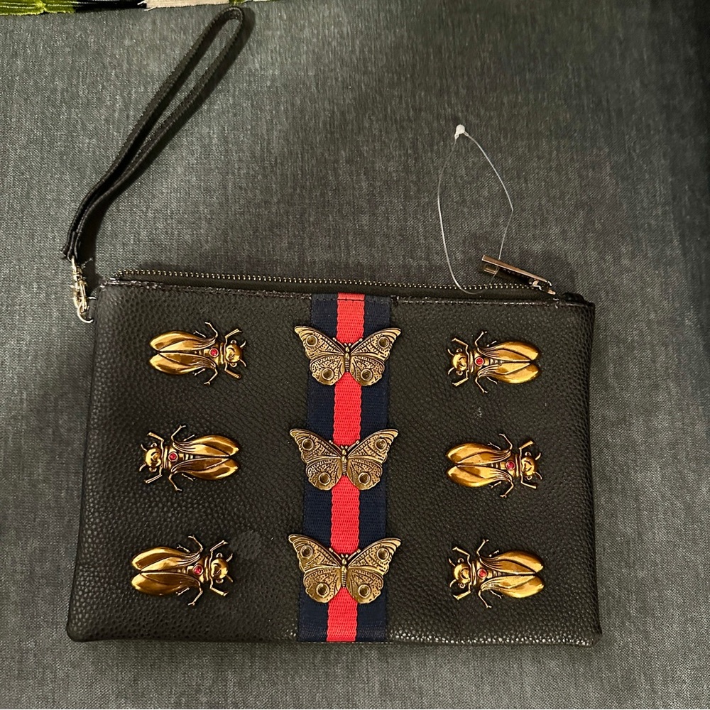 Butterflies Beetles clutch bag Pouch Wallet 9.5X6.5' - Picture 7 of 9